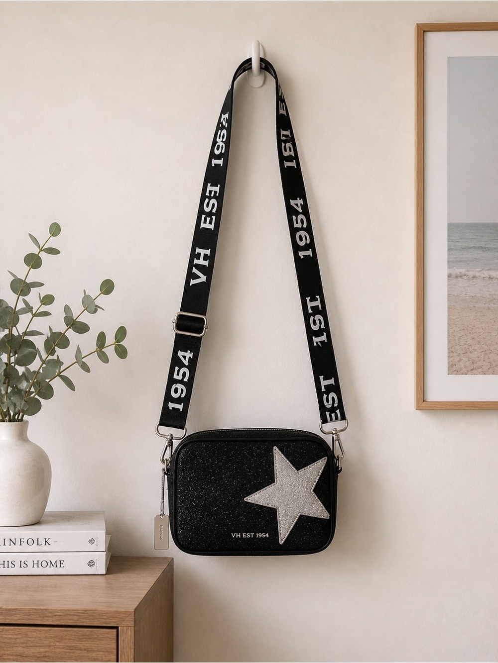 Havana Star Crossbody Bag Black Glitter | VH Est 1954 Strap | Y2K Style